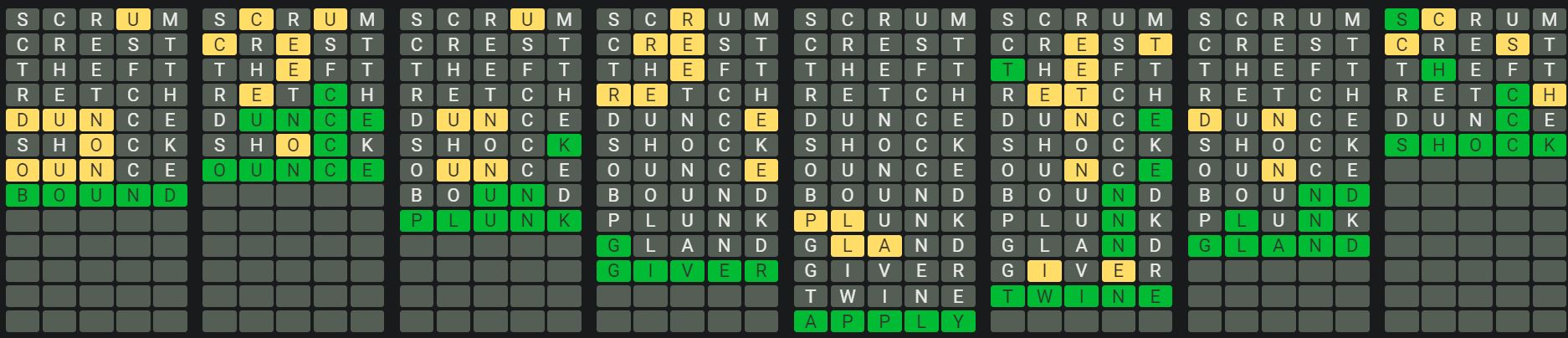 Daily Octordle 803 Rescue Answer - April 6th 2024