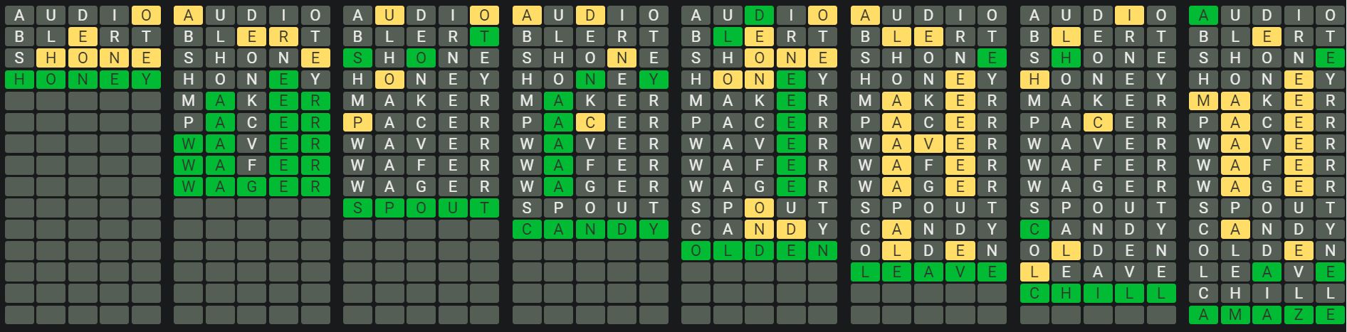 Daily Octordle 828 Sequence Answer - May 1st 2024