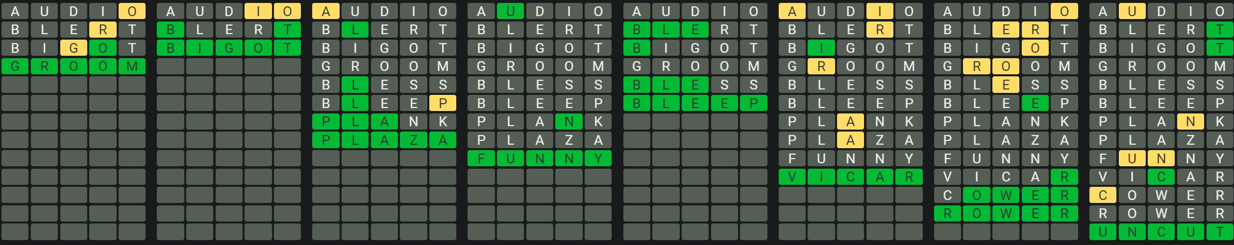 Daily Octordle Answer 803 - April 6th 2024