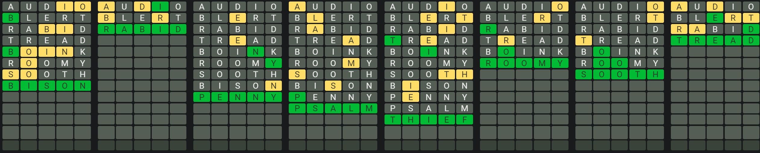 Daily Octordle Answer 804 - April 7th 2024