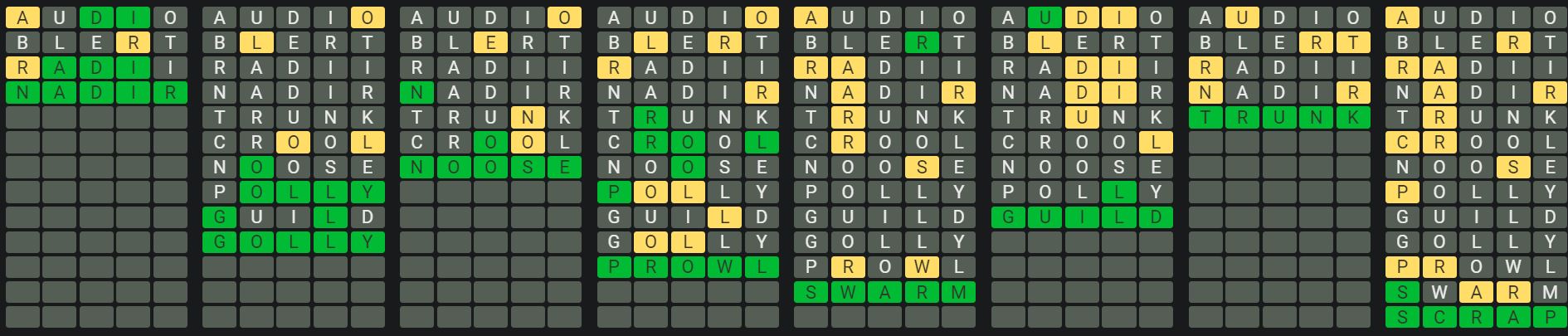 Daily Octordle Answer 806 - April 9th 2024