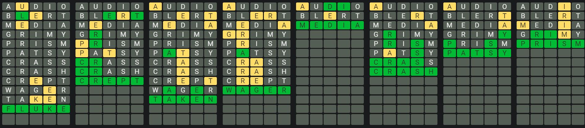 Daily Octordle Answer 808 - April 11th 2024