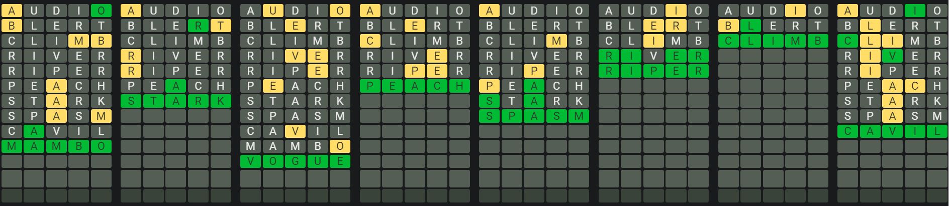 Daily Octordle Answer 825 - April 28th 2024