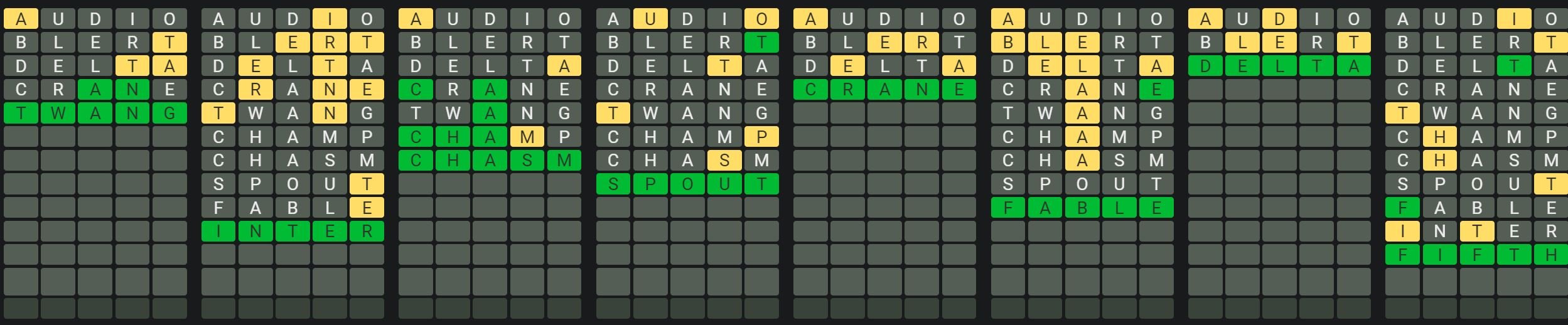 Daily Octordle Answer 826 - April 29th 2024