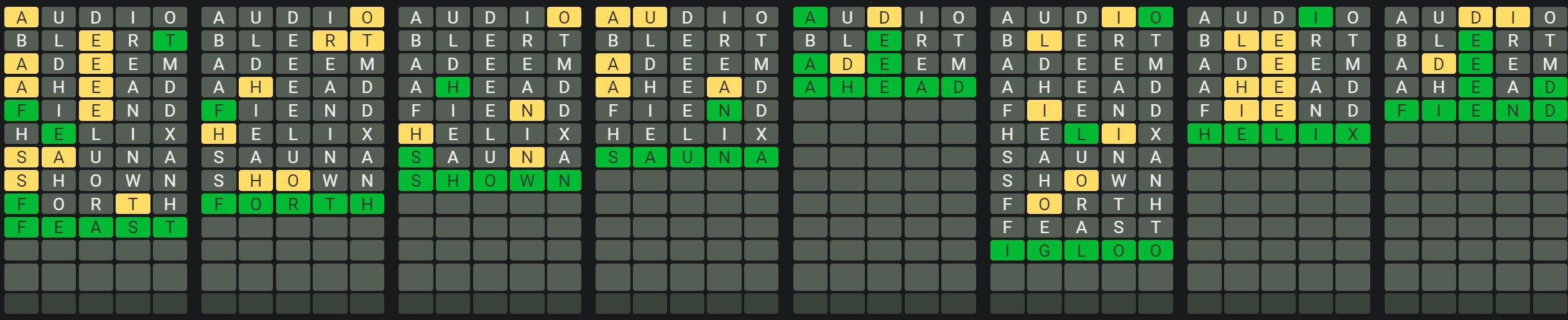 Daily Octordle Answer 827 - April 30th 2024
