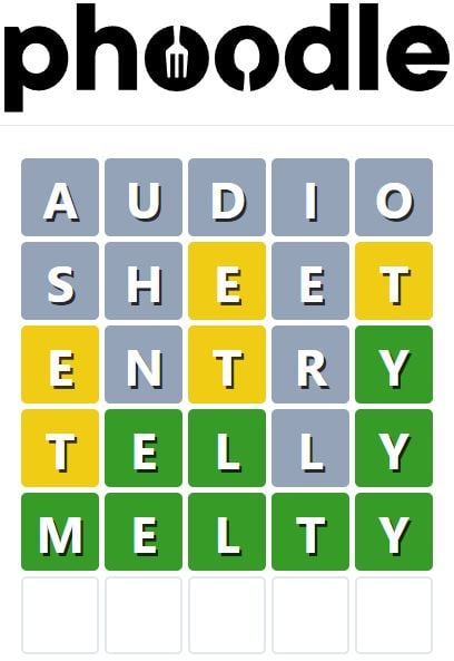 Daily Phoodle Answer 702 - 9th April 2024