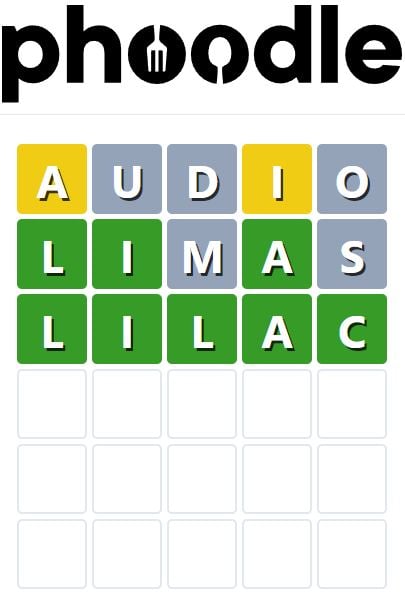 Daily Phoodle Answer 709 - 16th April 2024