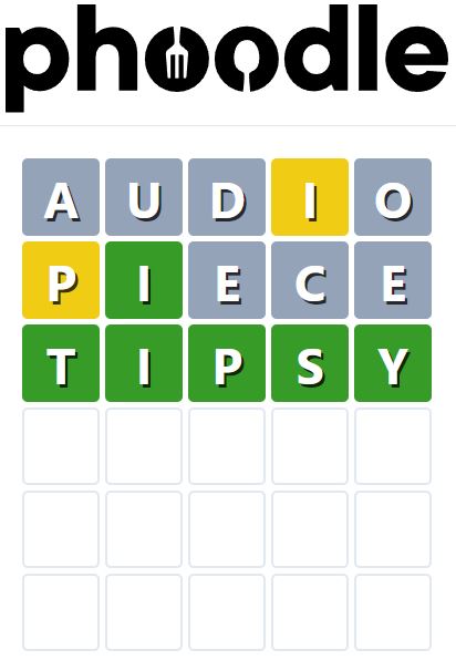 Daily Phoodle Answer 712 - 19th April 2024