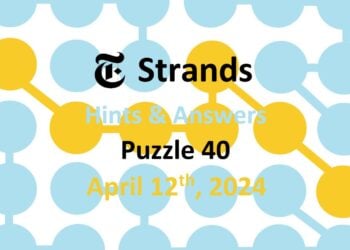 Daily Strands 40 Answers Today - 12th April 2024