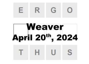Daily Weaver Answers - 20th April 2024