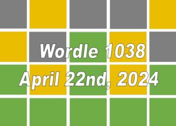 Daily Wordle 1038 - 22nd April 2024