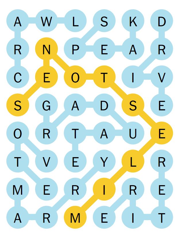 NYT Strands 49 Completed Puzzle - 21st April 2024