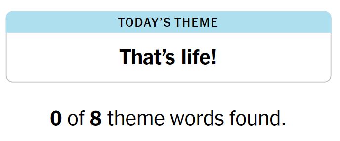 NYT Strands 49 Theme - 21st April 2024