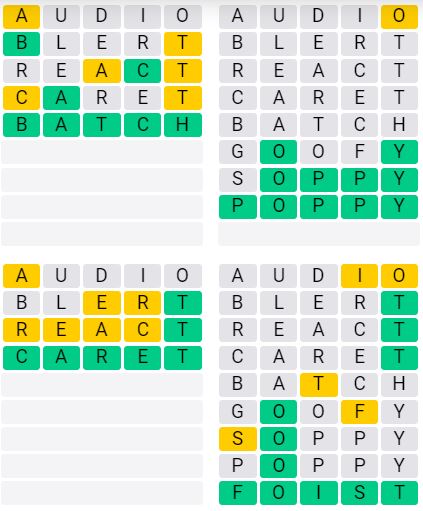 Weekly Quordle 45 Answer - April 29th - May 5th 2024
