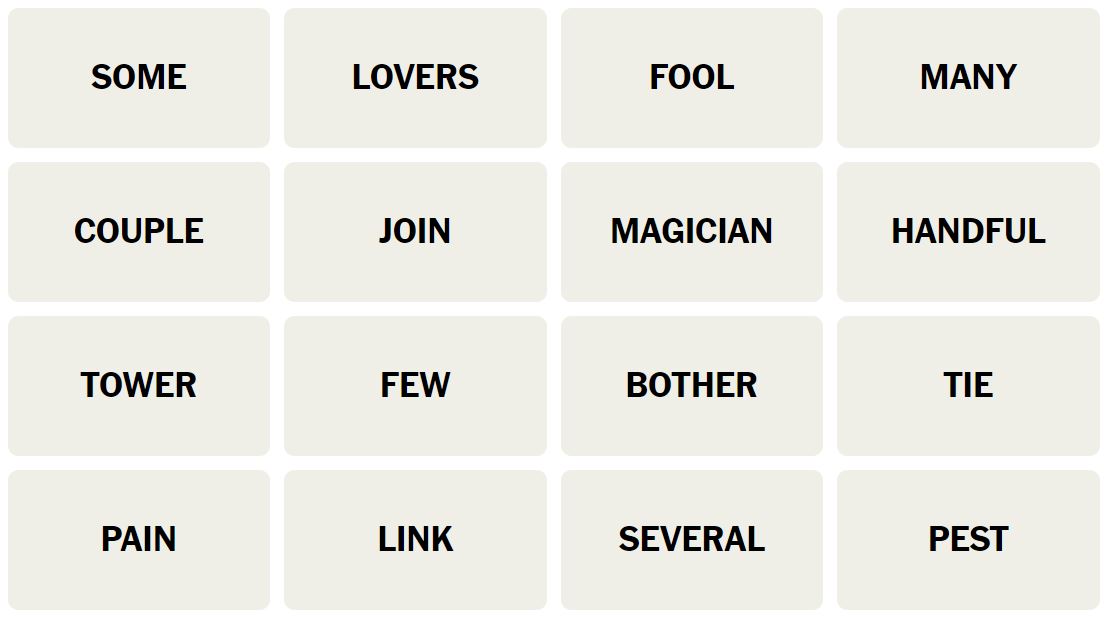 Daily NYT Connections 330 Puzzle - 6th May 2024