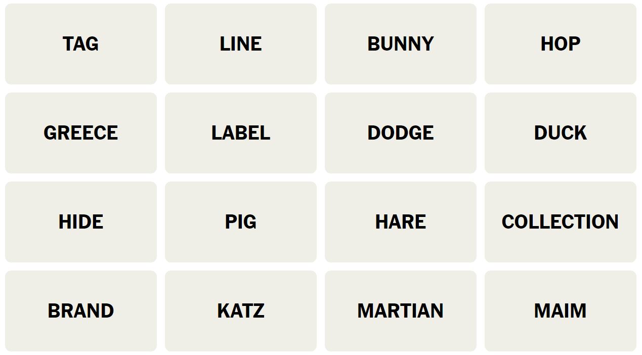 Daily NYT Connections 337 Puzzle - 13th May 2024