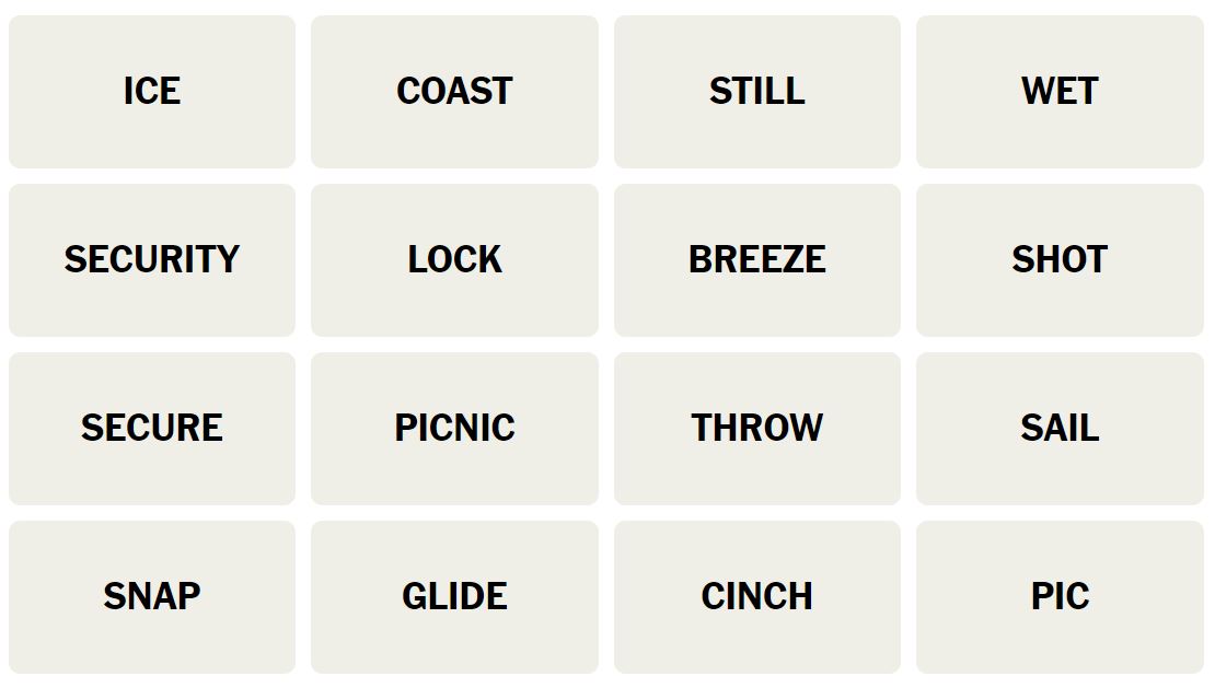 Daily NYT Connections 340 Puzzle - 16th May 2024