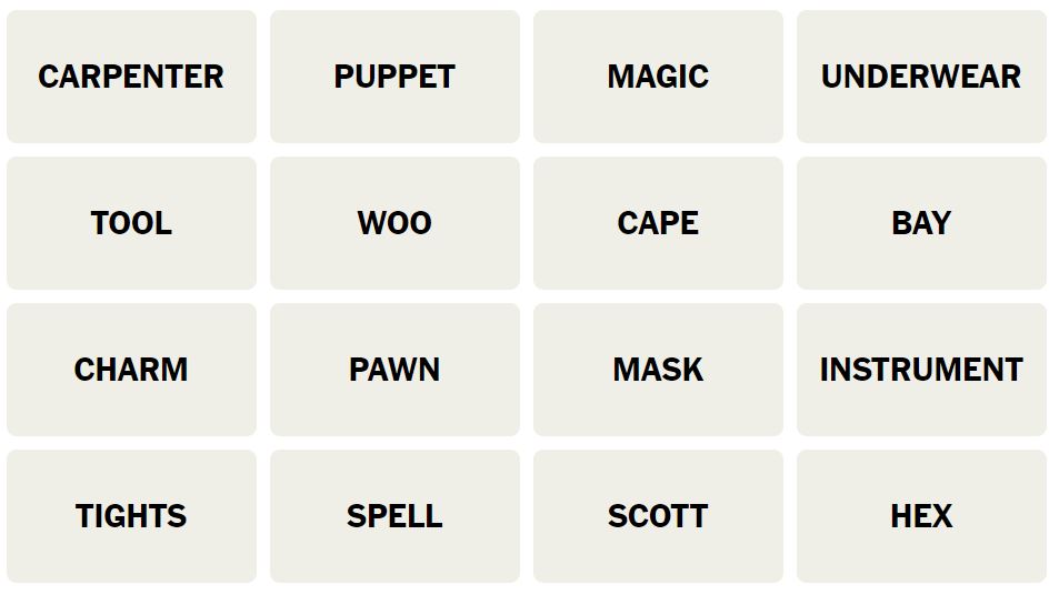 Daily NYT Connections 344 Puzzle - 20th May 2024
