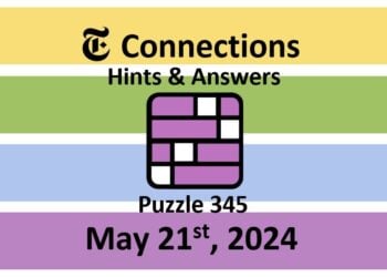 Daily NYT Connections 345 Answers - May 21st 2024