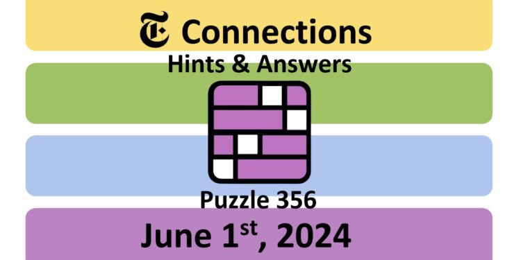 Daily NYT Connections 356 Answers - June 1st 2024