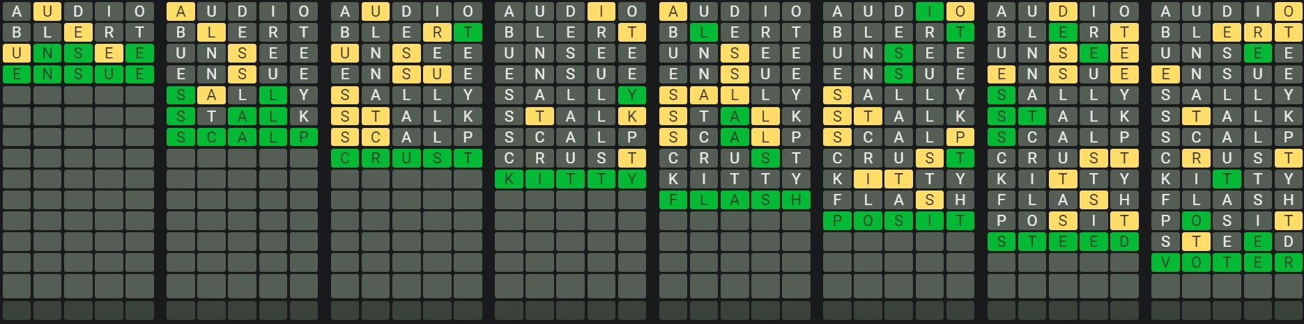Daily Octordle 832 Sequence Answer - May 5th 2024