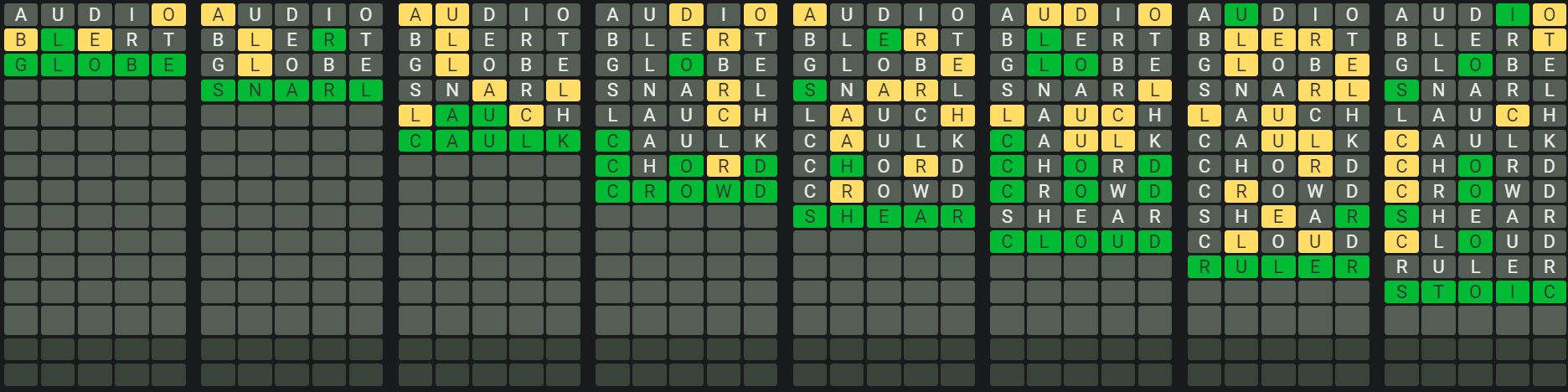 Daily Octordle 833 Sequence Answer - May 6th 2024