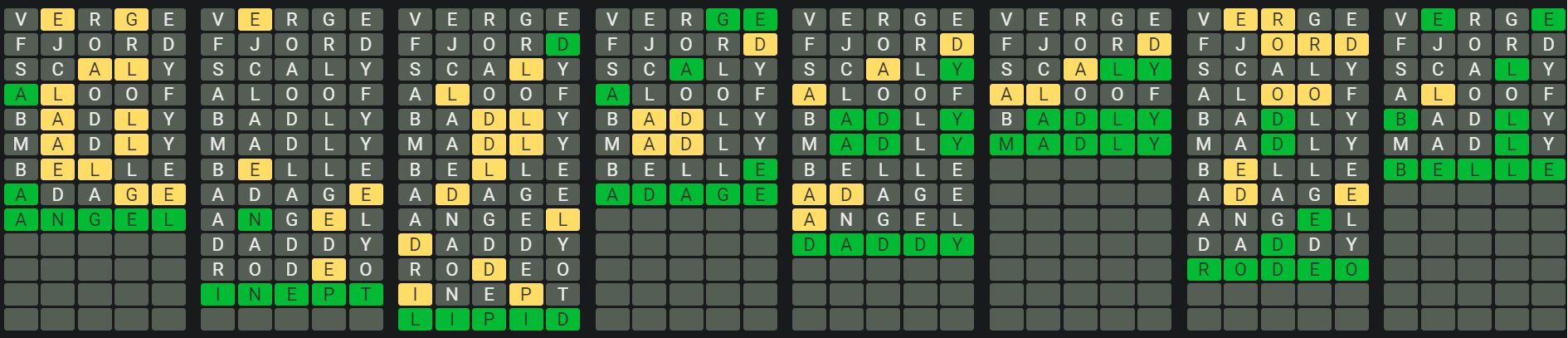 Daily Octordle 842 Rescue Answer - May 15th 2024