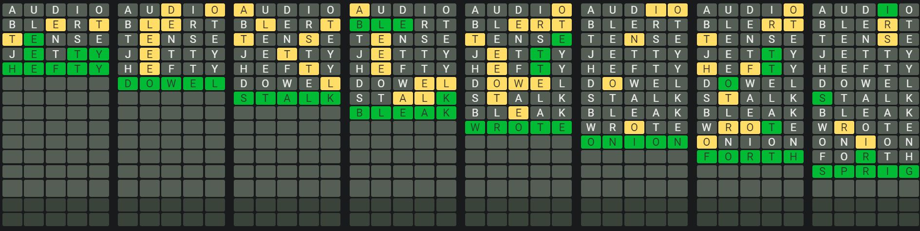 Daily Octordle 842 Sequence Answer - May 15th 2024