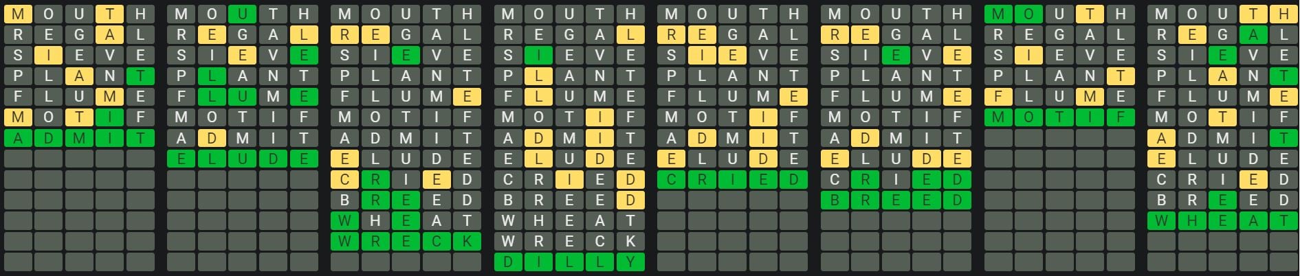 Daily Octordle 843 Rescue Answer - May 16th 2024
