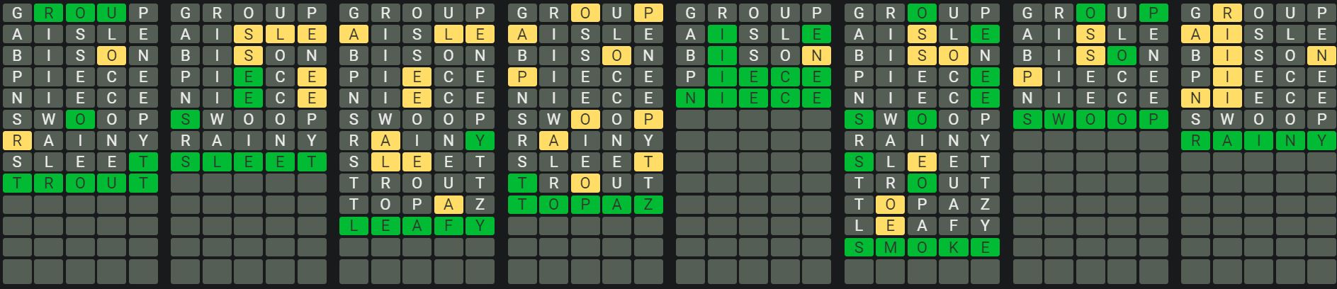 Daily Octordle 844 Rescue Answer - May 17th 2024