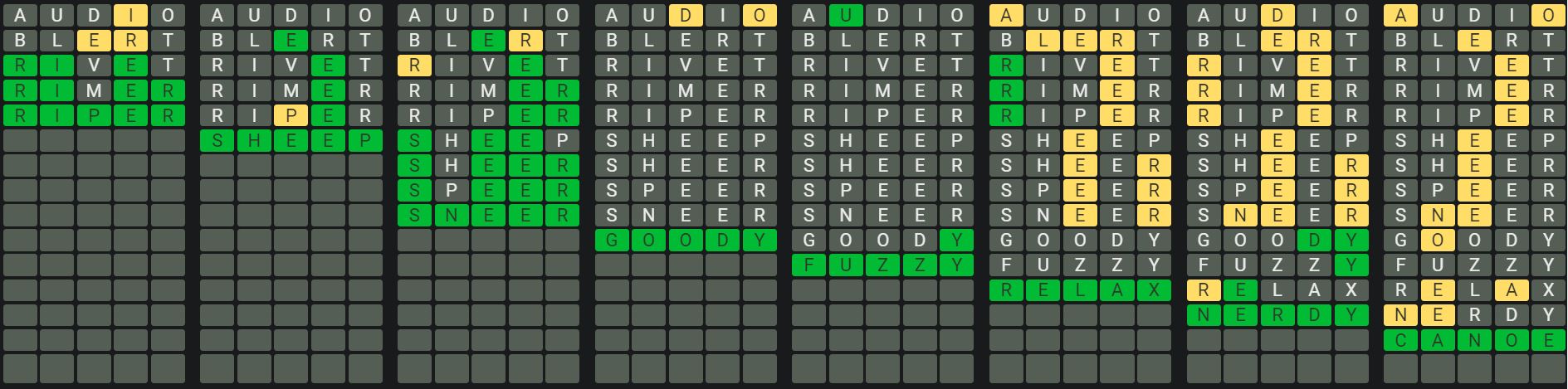 Daily Octordle 844 Sequence Answer - May 17th 2024