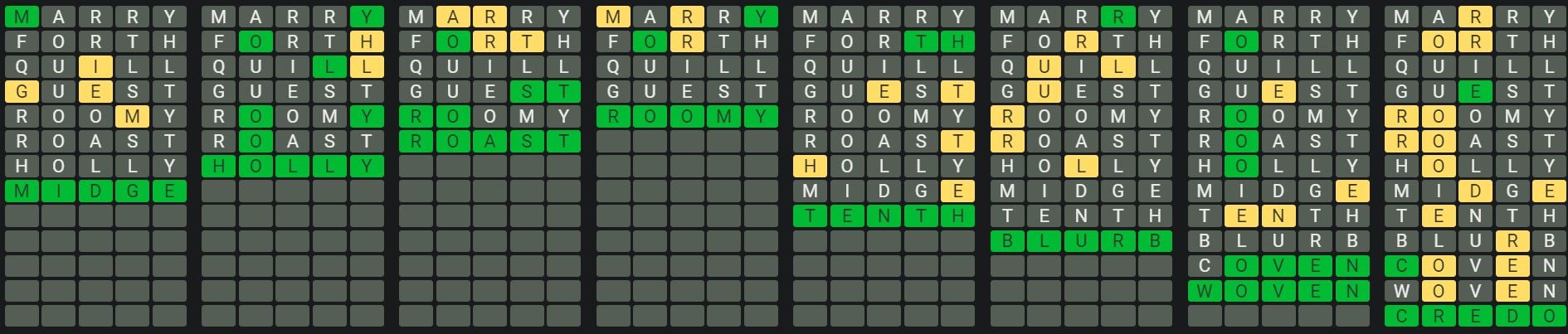 Daily Octordle 845 Rescue Answer - May 18th 2024