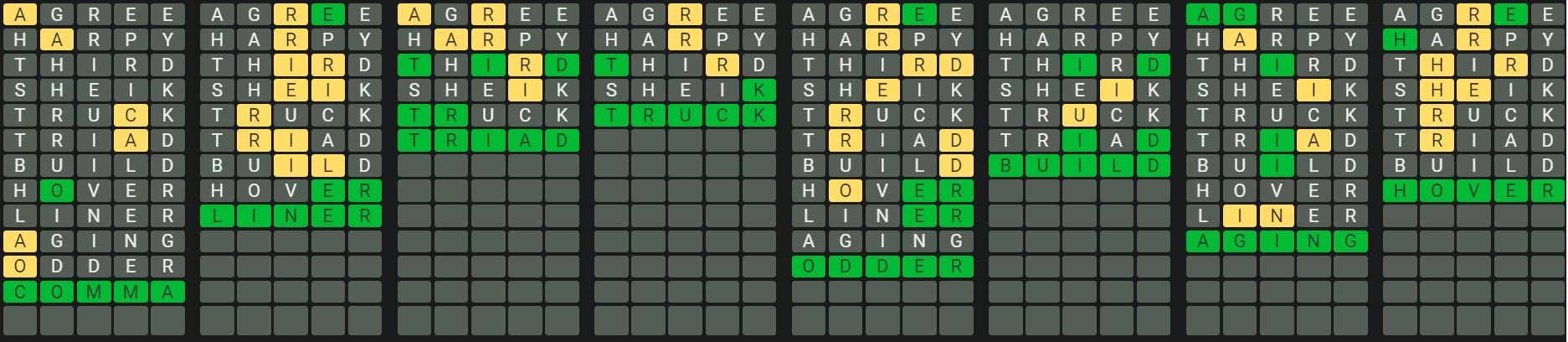 Daily Octordle 846 Rescue Answer - May 19th 2024