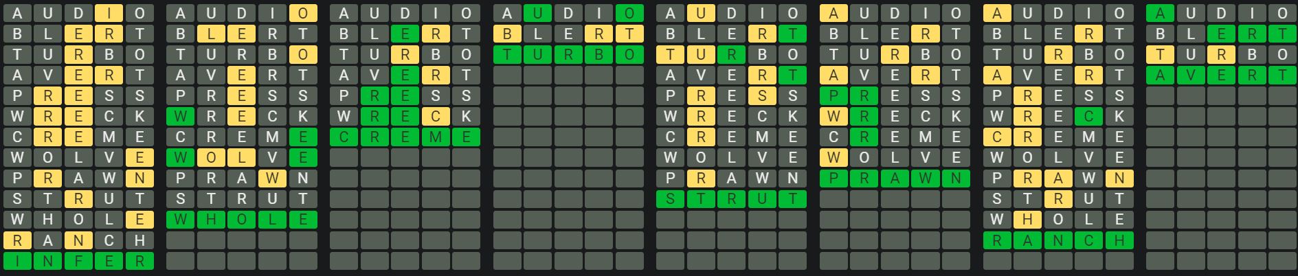 Daily Octordle Answer 832 - May 5th 2024