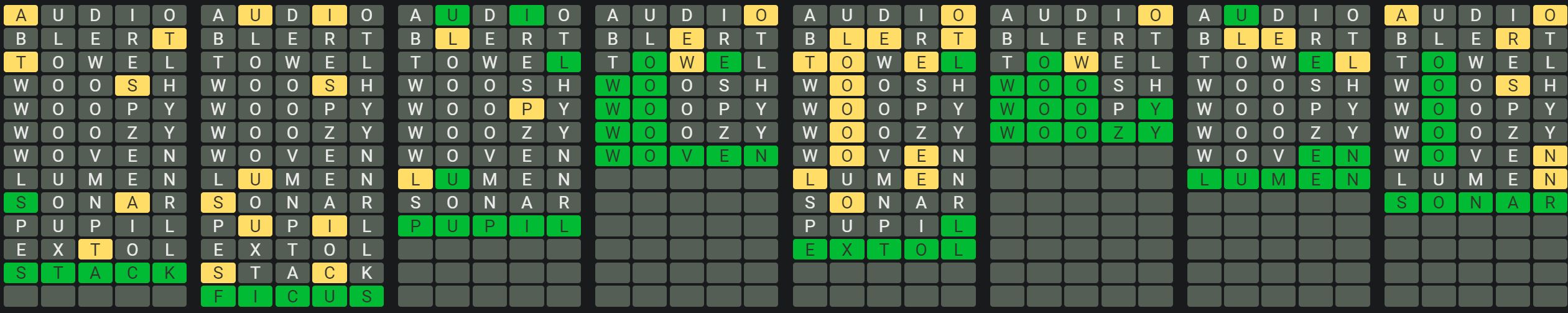 Daily Octordle Answer 838 - May 11th 2024