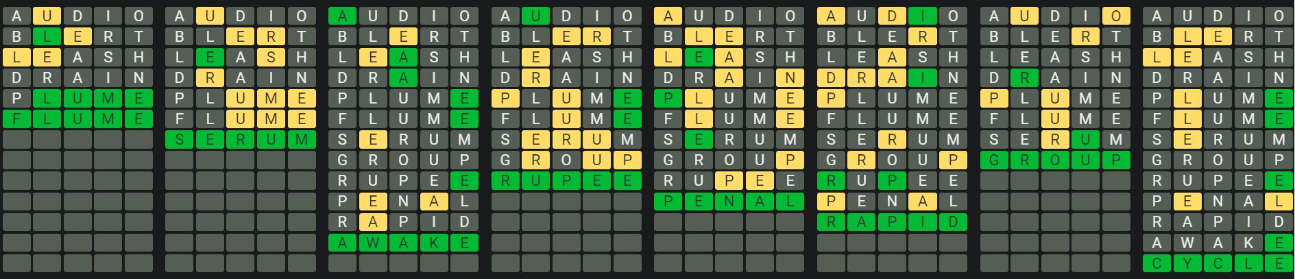 Daily Octordle Answer 846 - May 19th 2024