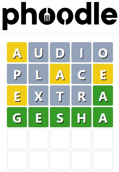 Daily Phoodle Answer 749 - 26th May 2024