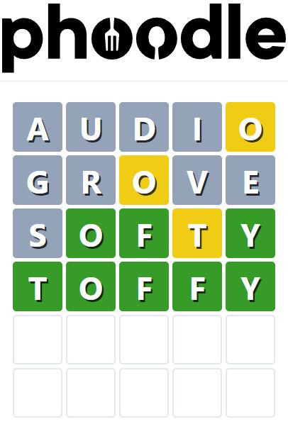 Daily Phoodle Answer 751 - 28th May 2024