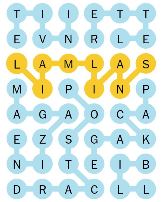 NYT Strands 64 Completed Puzzle - 6th May 2024