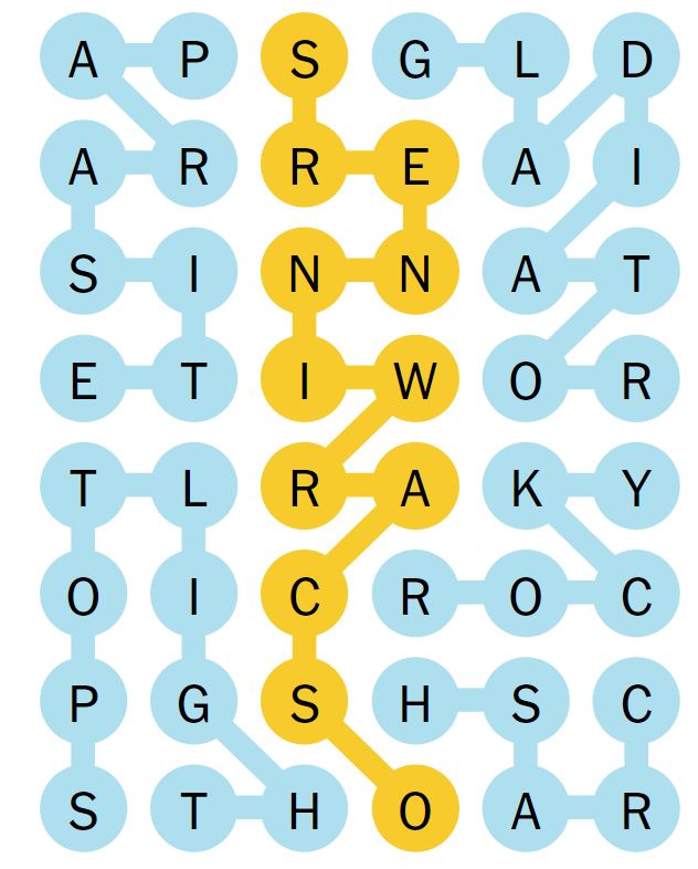 NYT Strands 70 Completed Puzzle - 12th May 2024