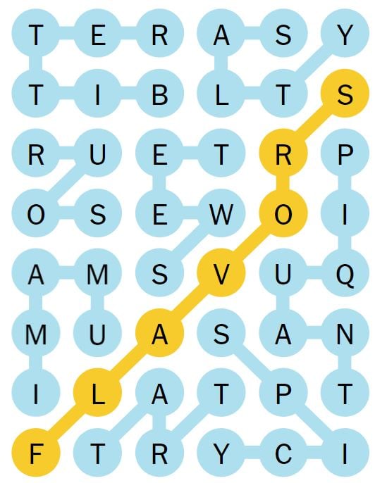 NYT Strands 74 Completed Puzzle - 16th May 2024
