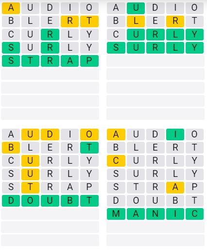 Weekly Quordle 46 Answer - May 6th - 12th 2024