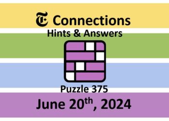 Daily NYT Connections 375 Answers - June 20th 2024