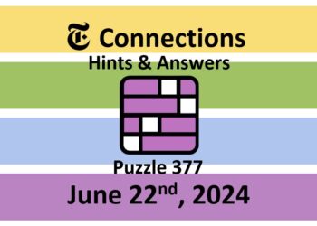 Daily NYT Connections 377 Answers - June 22nd 2024