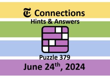 Daily NYT Connections 379 Answers - June 24th 2024