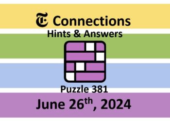 Daily NYT Connections 381 Answers - June 26th 2024