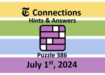 Daily NYT Connections 386 Answers - July 1st 2024