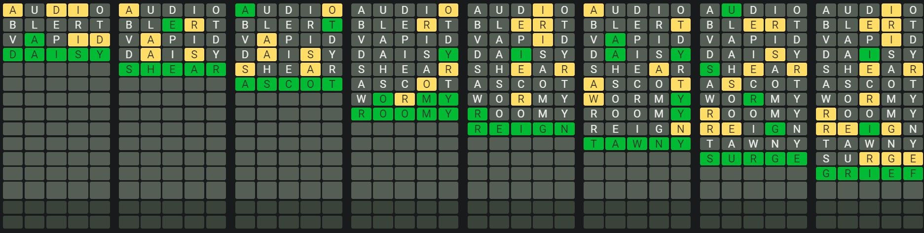 Daily Octordle 861 Sequence Answer - June 3rd 2024