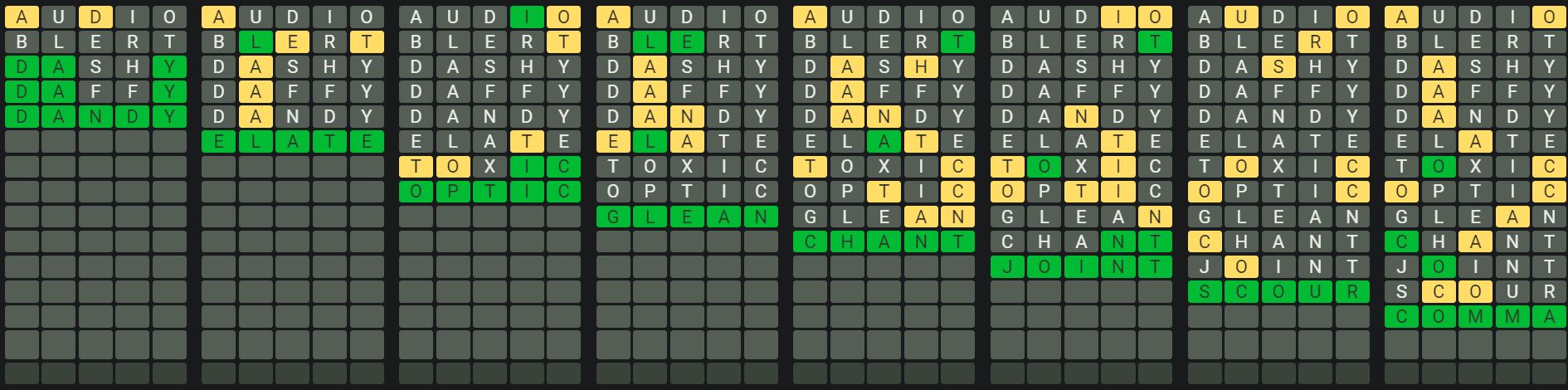 Daily Octordle 865 Sequence Answer - June 7th 2024