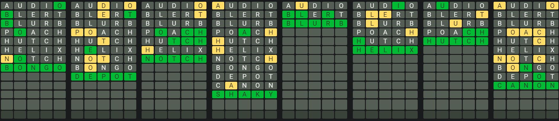 Daily Octordle Answer 860 - June 2nd 2024